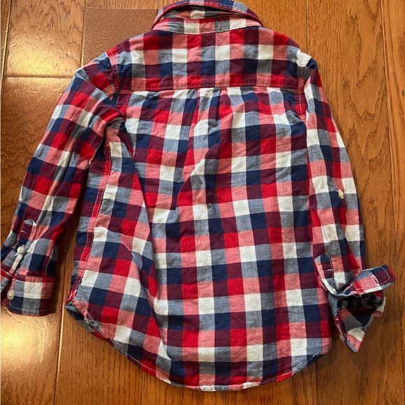 Gap baby Plaid Kids Shirt - Red, Blue, White like new - Picture 6 of 6